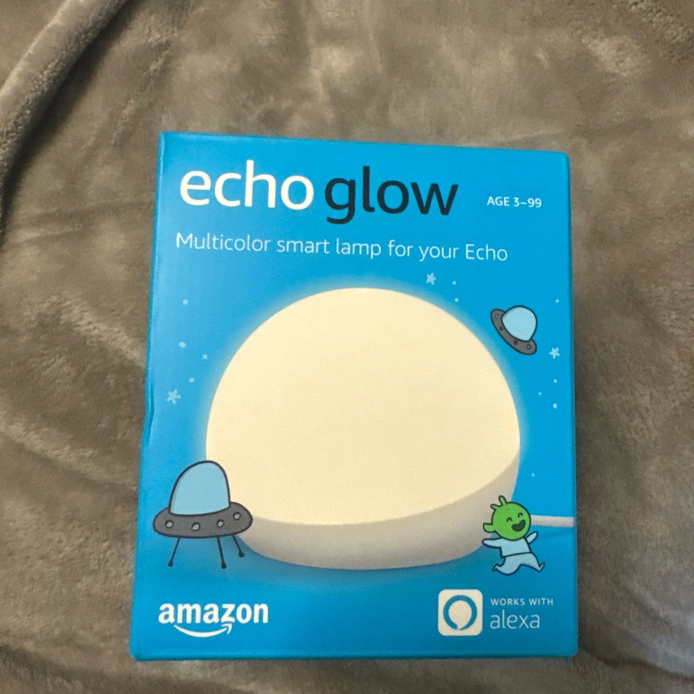 Amazon Echo Glow Multicolor Smart Lamp - Blue and White